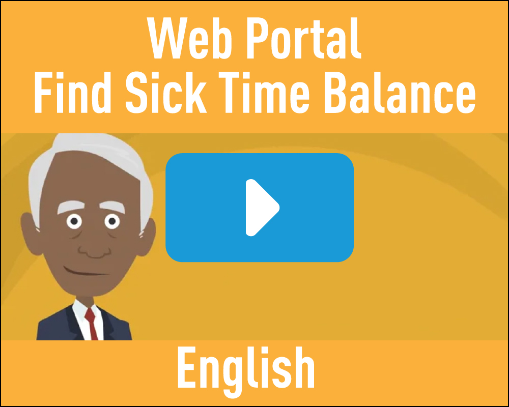 Web Portal - Find Sick Time Balance - English